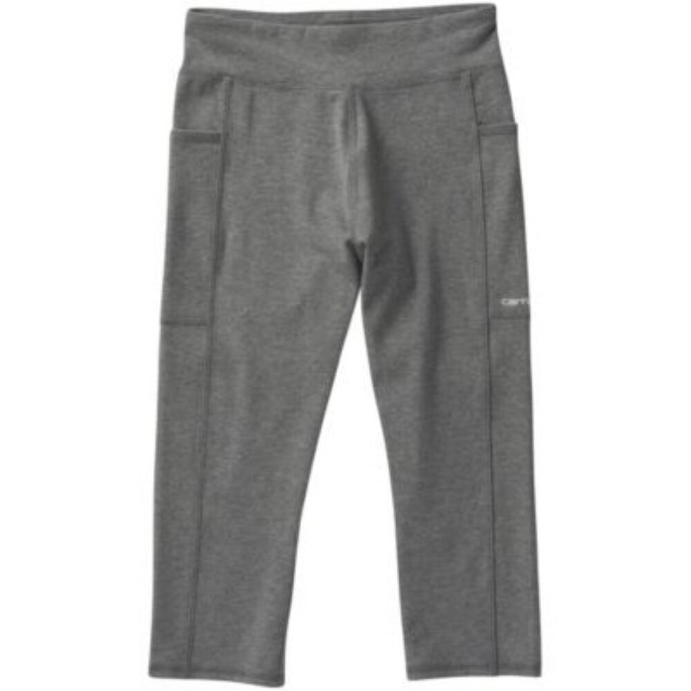 Carhartt Girl's Lightweight Crop Leggings Charcoal Heather Sz. 10 New NWT - Picture 2 of 4